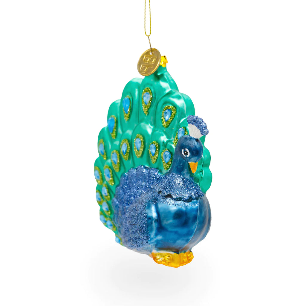 Technicolor Peacock Ornament
