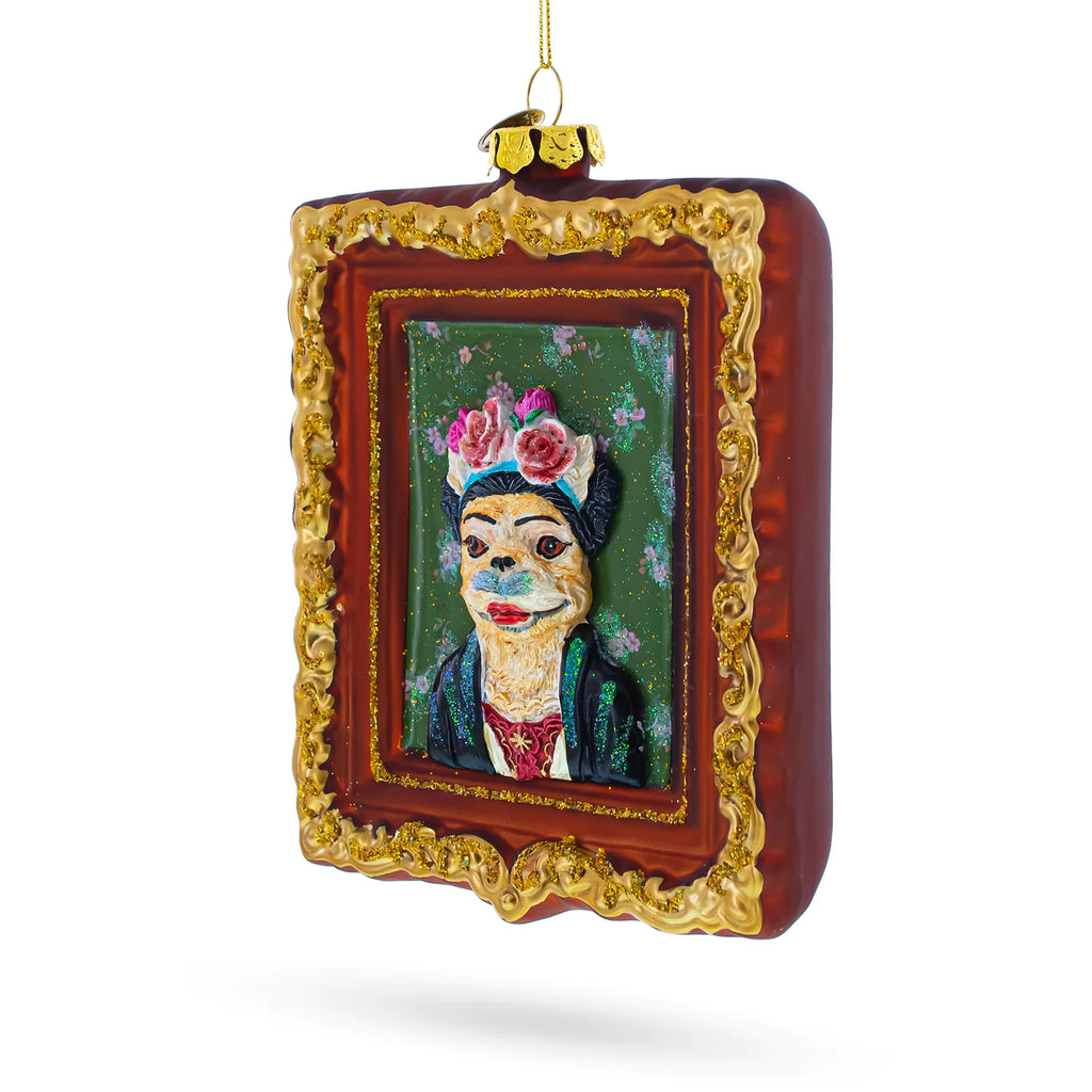 Frida Chihuahua-hlo Inspired Dog Art Ornament