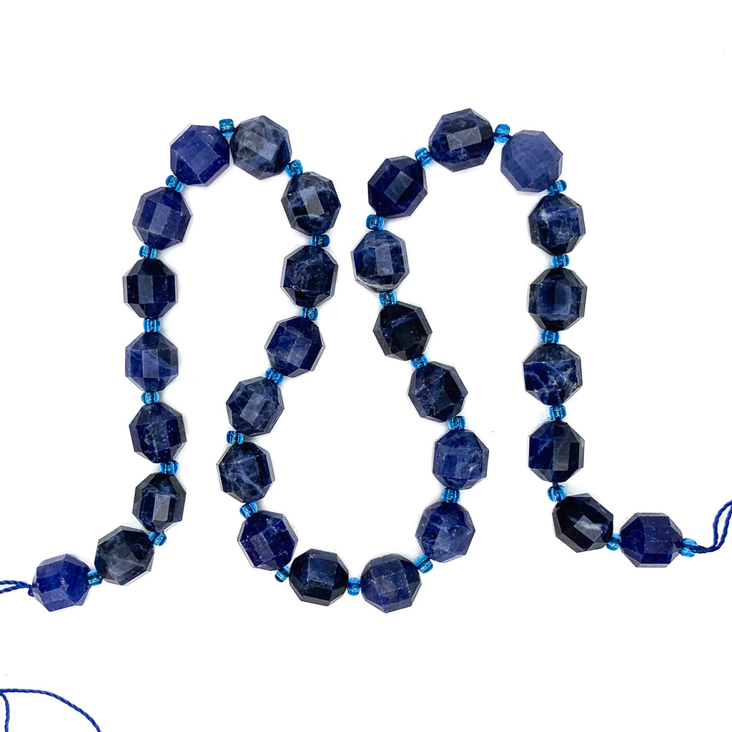 Lapis Lazuli 9mm Faceted Drums Bead Strand