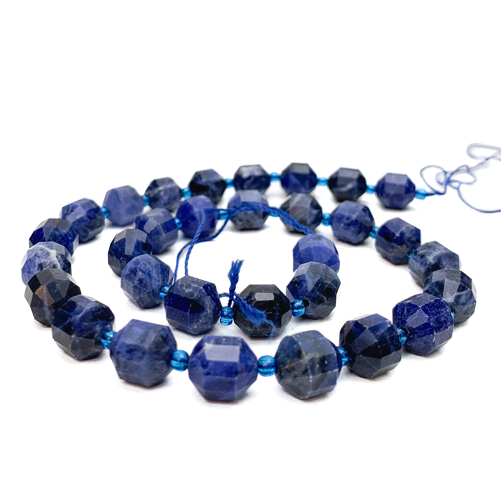 Lapis Lazuli 9mm Faceted Drums Bead Strand