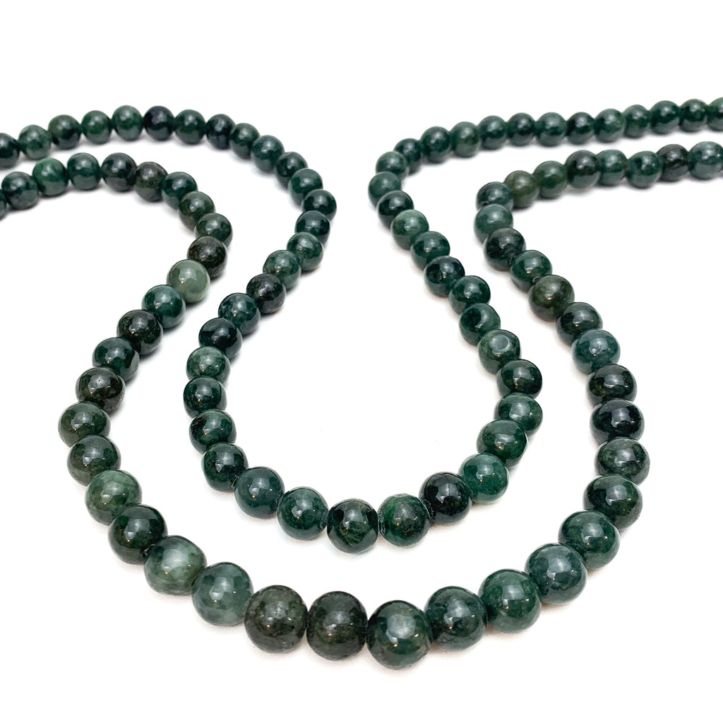 Canadian Jade 10mm Smooth Rounds Bead Strand / Necklace