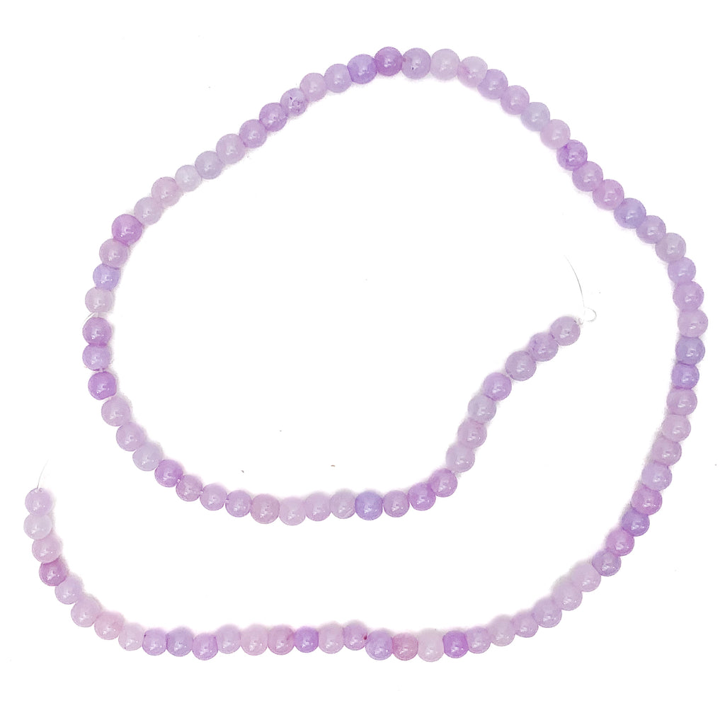Cape Amethyst 4mm Smooth Rounds Bead Strand