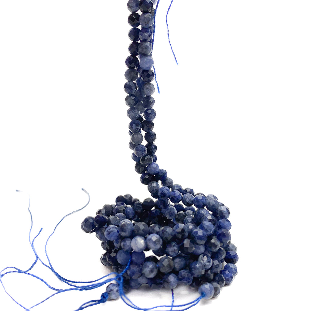 Sodalite 4.5mm Faceted Rounds Bead Strand