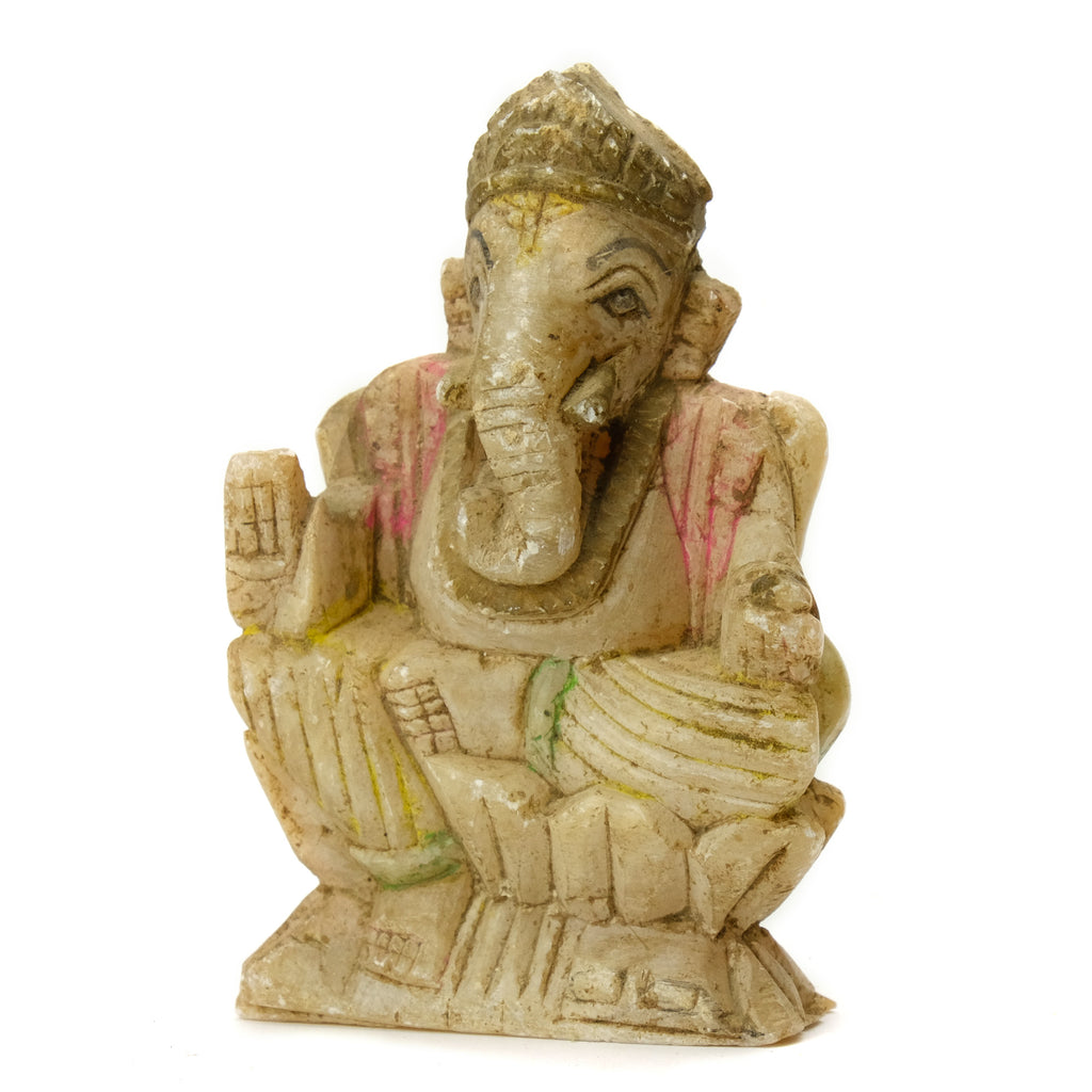 Lord Ganesha Marble Shrine Figure, India #51