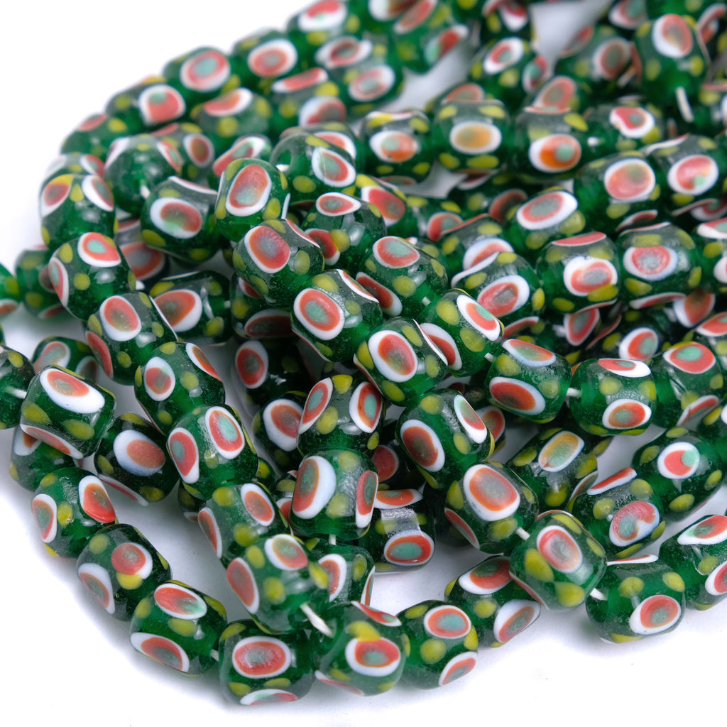 Eye Beads Recycled Glass Strand #11