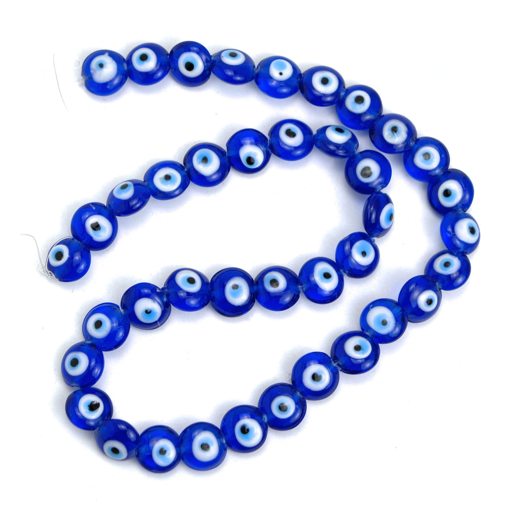 Eye Beads Recycled Glass Strand #37