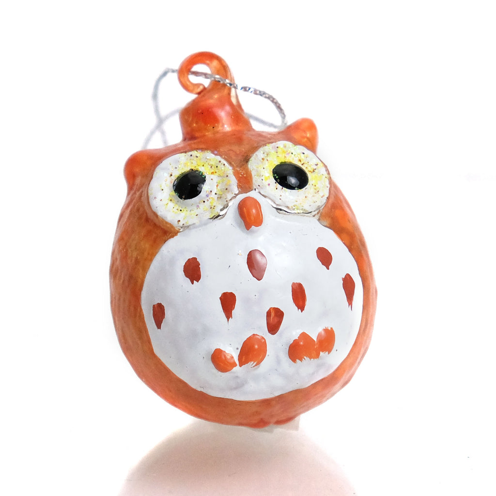 Bitty Owl Glass Ornament