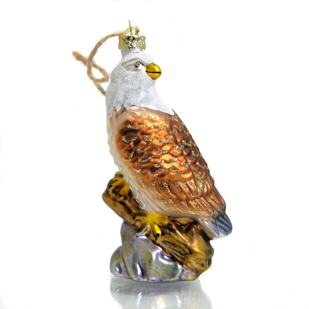 Majestic Eagle Glass Ornament