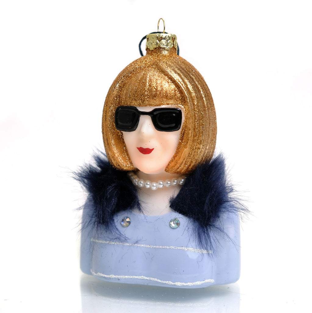 Madame Vogue Glass Ornament