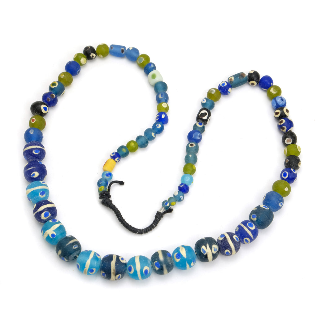 Contemporary Java Glass Roman Eye Beads Style Strand #3