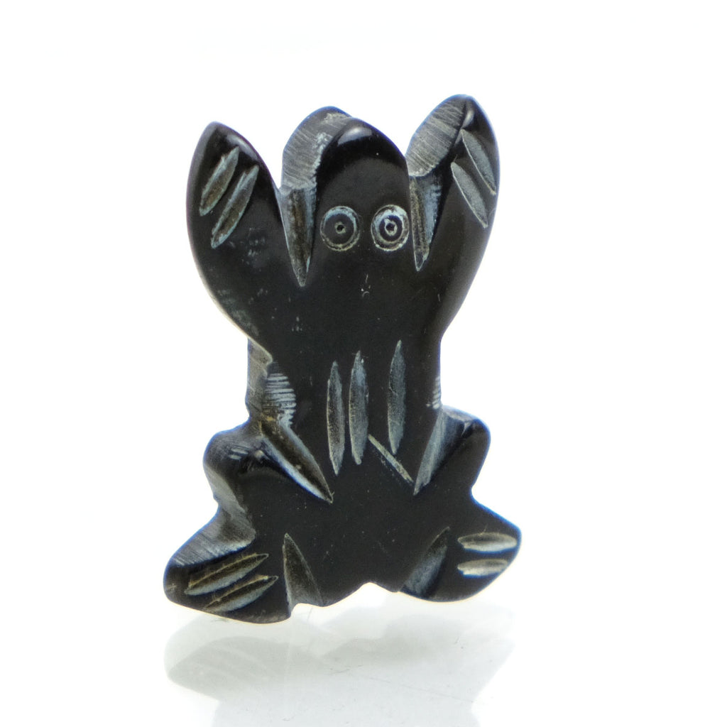 "Wealthy" Frog Hand Carved Cow Bone Pendant 4