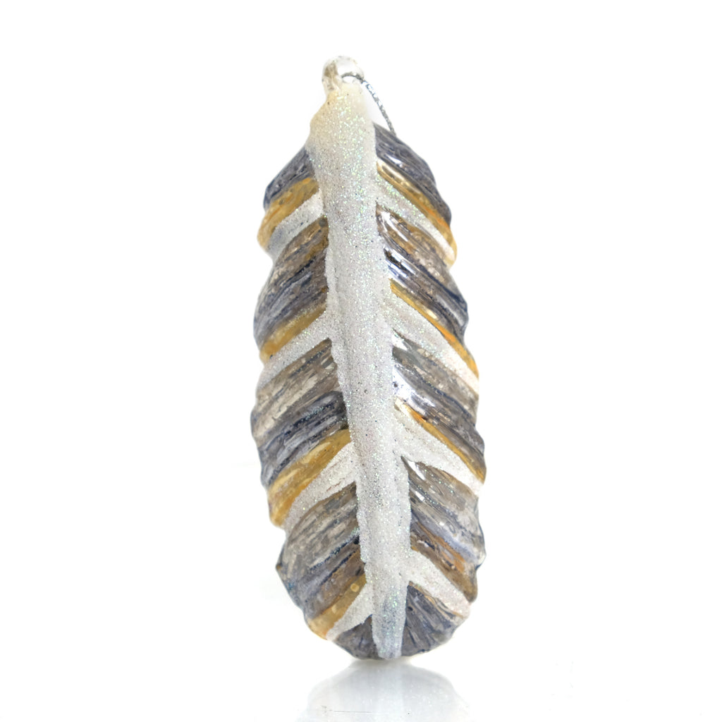 Wild Feather Glass Ornament #2