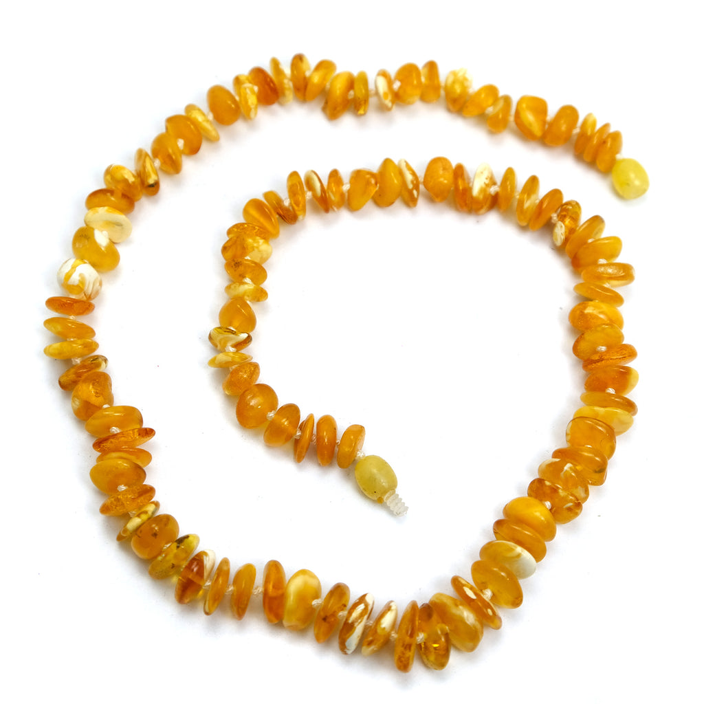 Butterscotch Amber Nugget Necklace #6