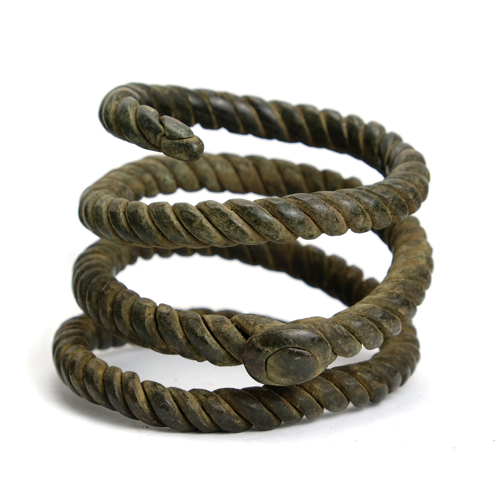Benue River Valley 19th Century Coiled Copper Currency Bangles from Nigeria