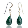 Emerald Earrings with Gold Filled French Ear Wires