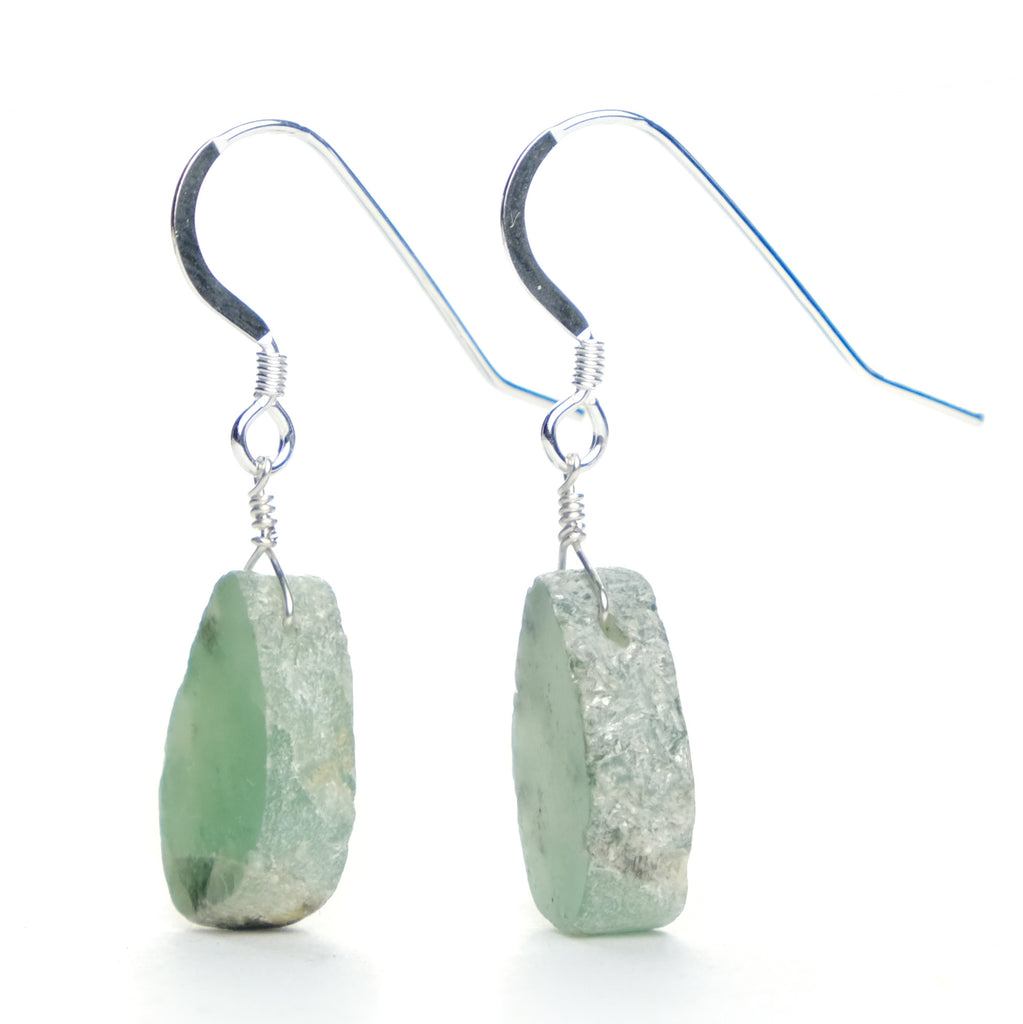 Emerald Earrings with Sterling Silver French Earwires