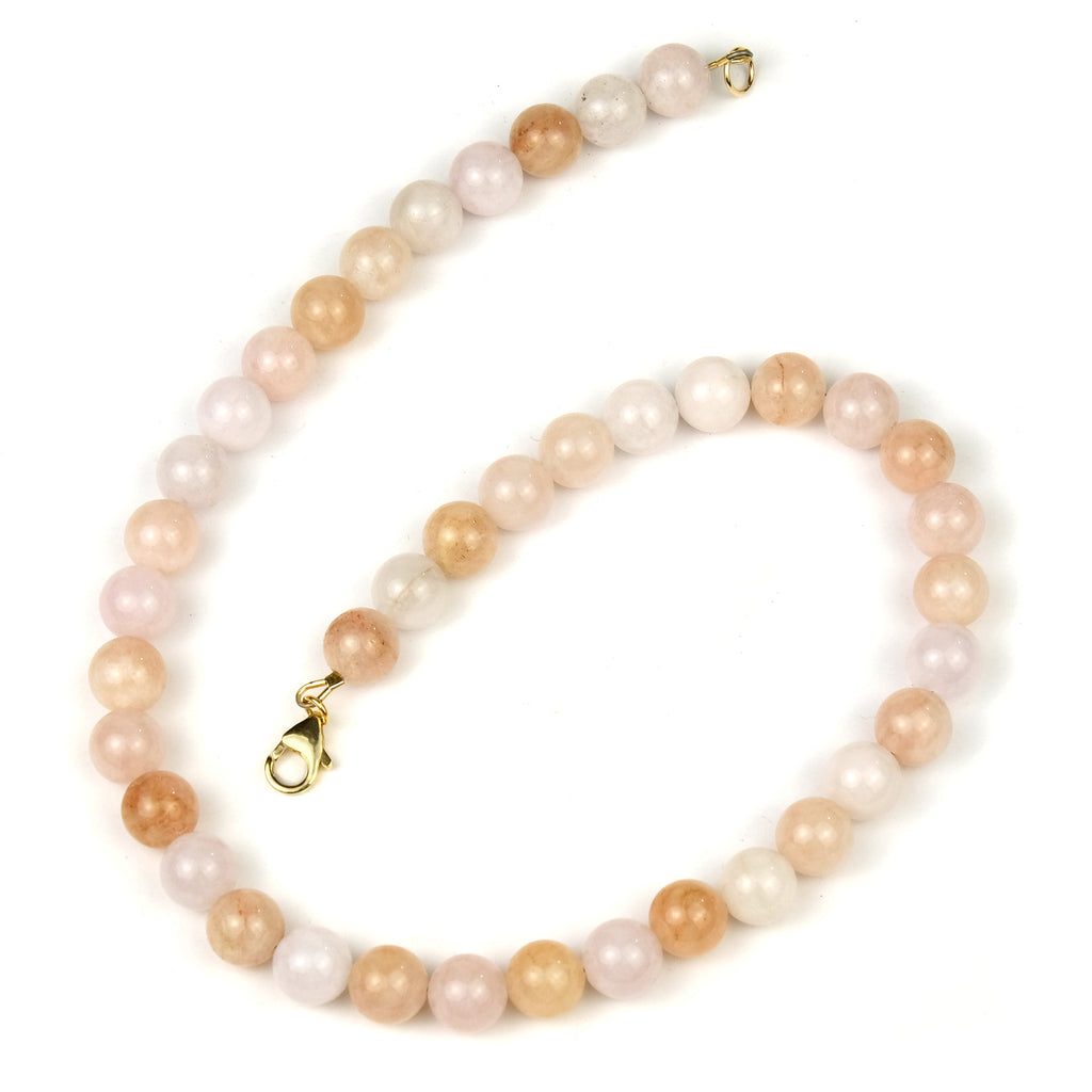 Morganite Necklace with Gold Filled Trigger Clasp