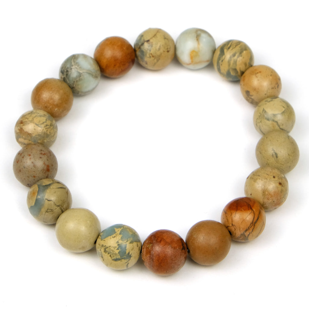 African Opal 12mm Smooth Rounds Stretch Bracelet