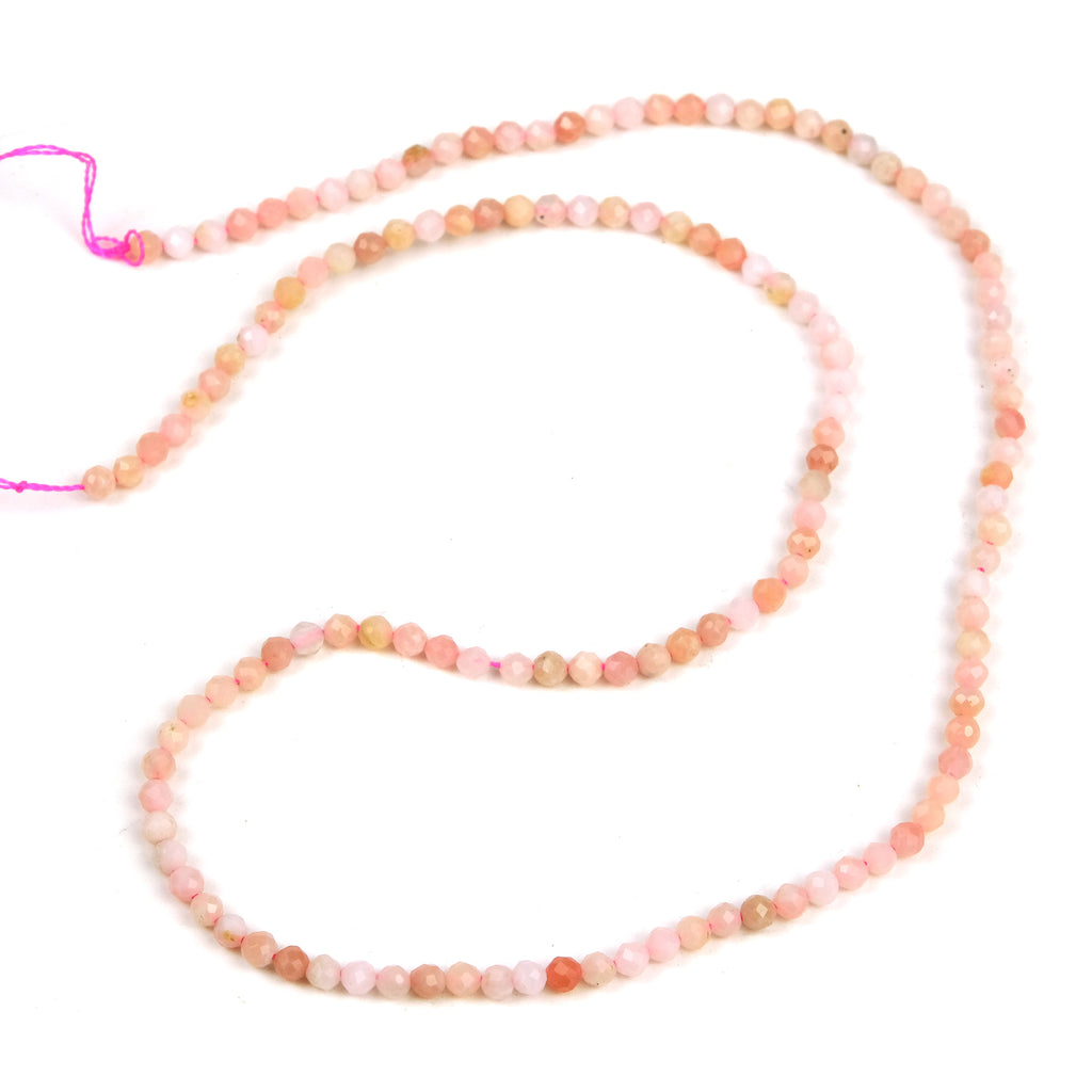 Pink Opal 3mm Faceted Rounds