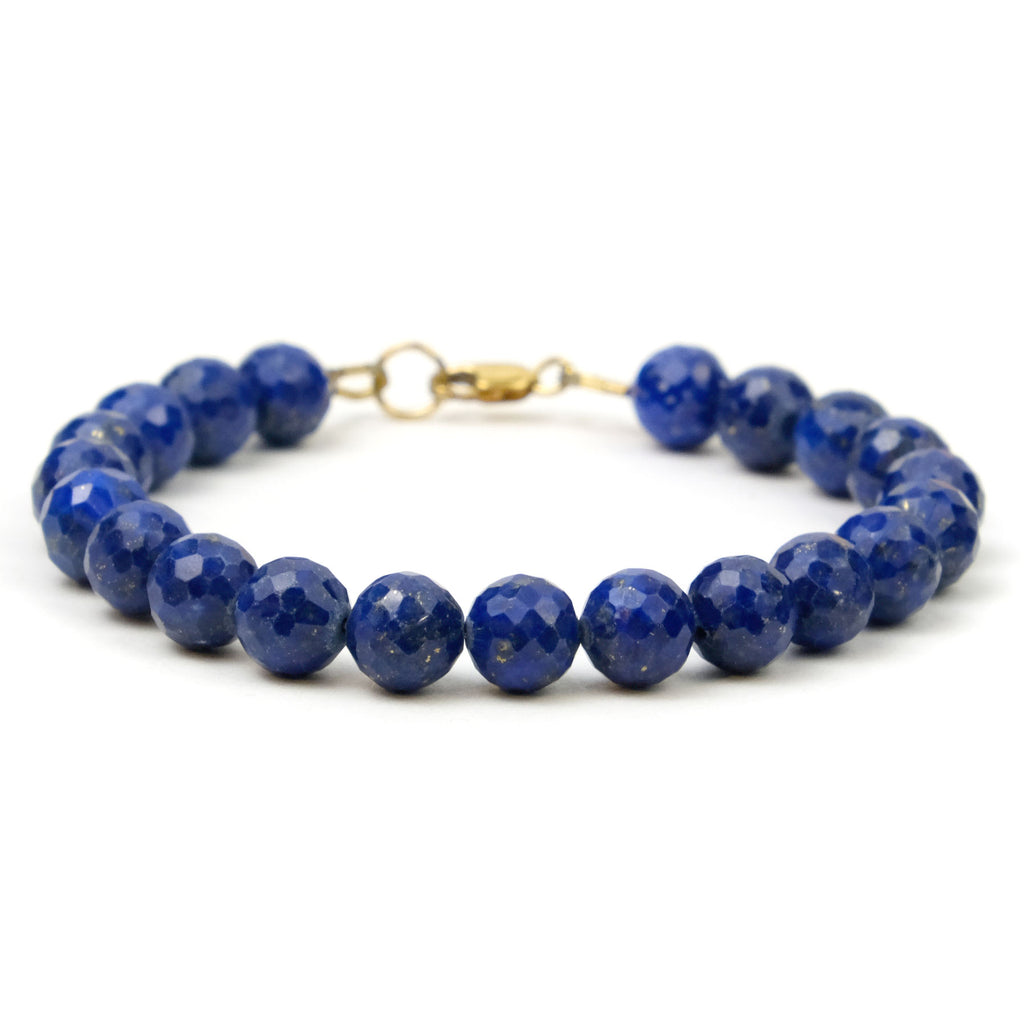 Lapis Lazuli Bracelet with Gold Filled Lobster Claw Clasp