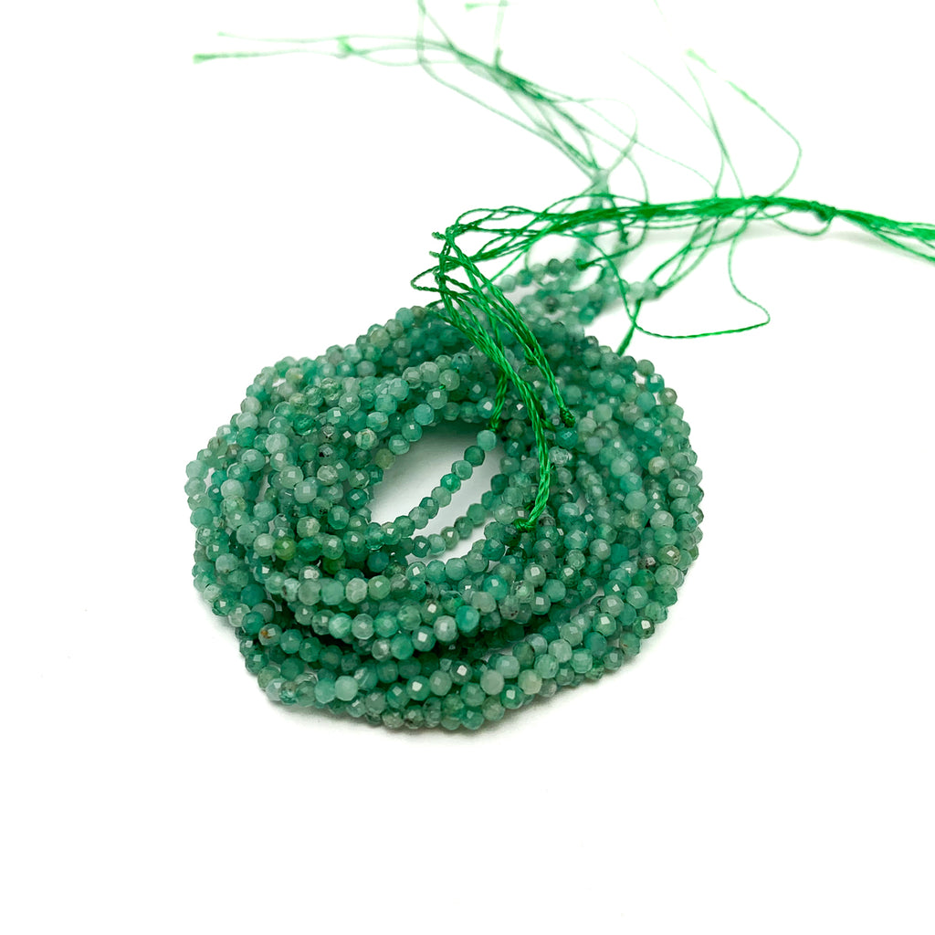 Emerald Columbia 2mm Faceted Rounds