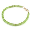 Peridot Faceted Bracelet with Gold Filled Lobster Clasp