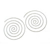 Sterling Silver 65mm Spiral Hoop Earring