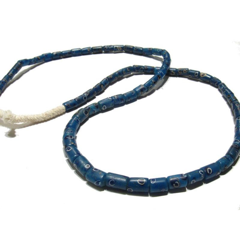 19th C. Venetian Blue Triple Inlay "Eye" Beads