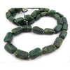 Deep Forest Green Serpentine Matte Rectangle Beads