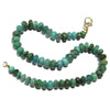 Peruvian Opal  Knotted Necklace with Gold Plate  Clasp