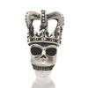 Rey San Pascual Sterling Silver Skull 3D Pendant with Crown