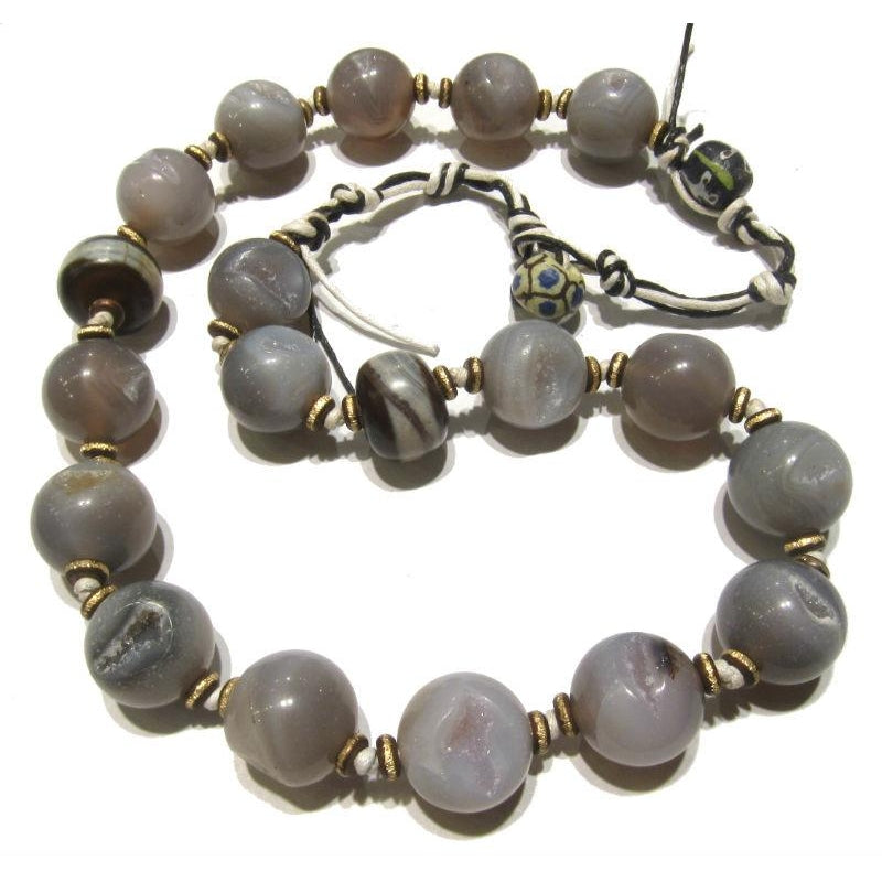 Heirloom Chalcedony Agate Beads, A