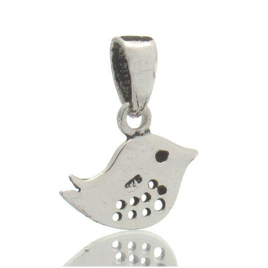 Sterling Silver Mini Bird Charm Pendant
