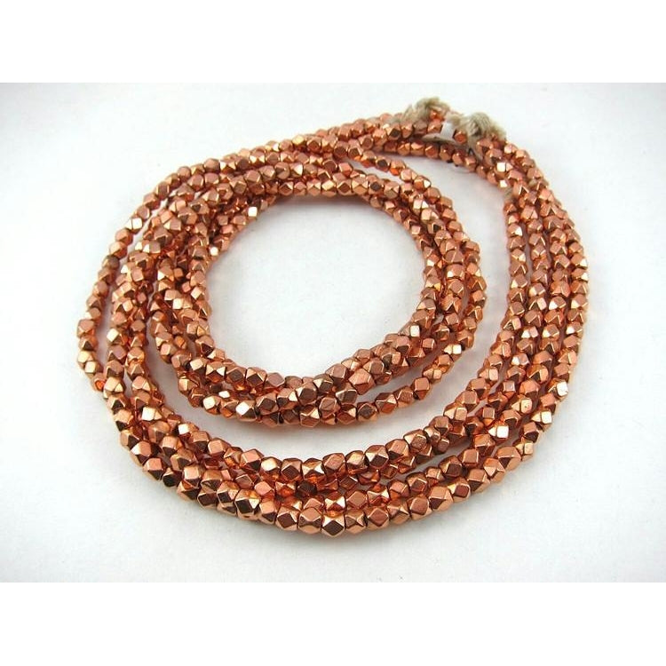 Copper Faceted Bead Strand