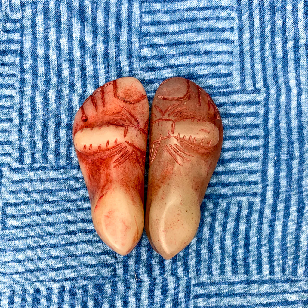 Jade Feet Of Dīpankara Buddha Talismanic Bead Set