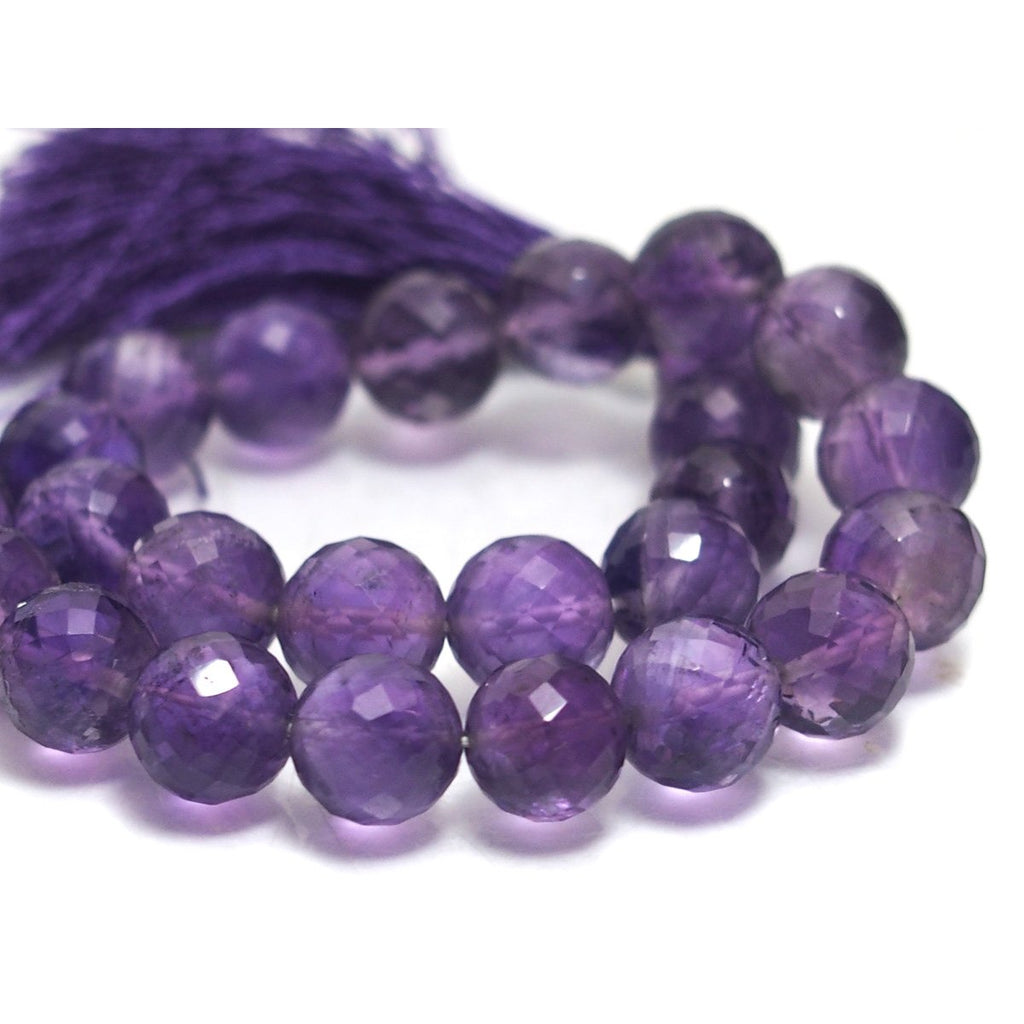 Amethyst Fine Faceted Rounds 8.5mm Strand