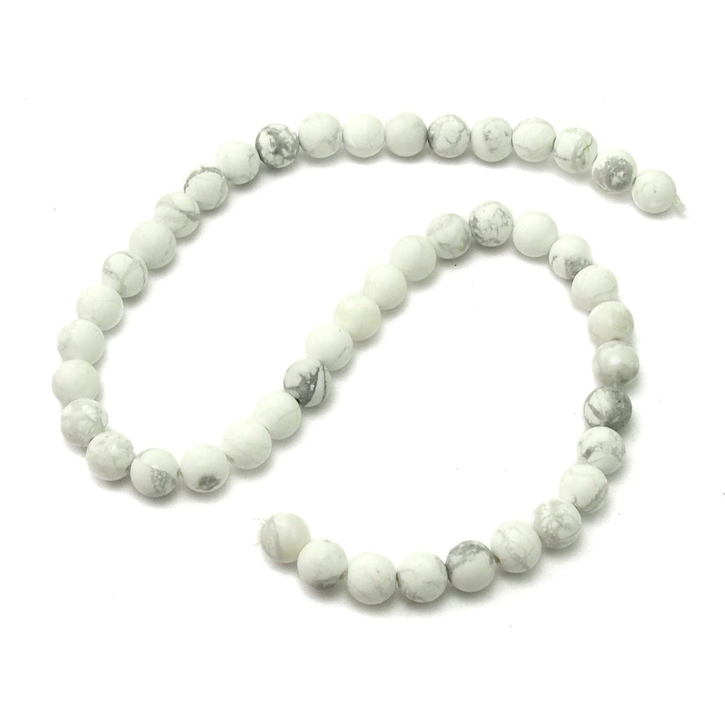 Howlite Matte Smooth Rounds 8mm