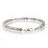 Labradorite 4mm Faceted Round Bracelet with Sterling Silver Trigger Clasp