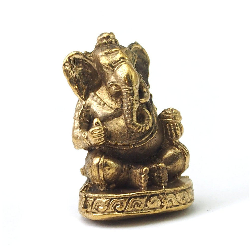 Ganesha Seated  Brass Statue