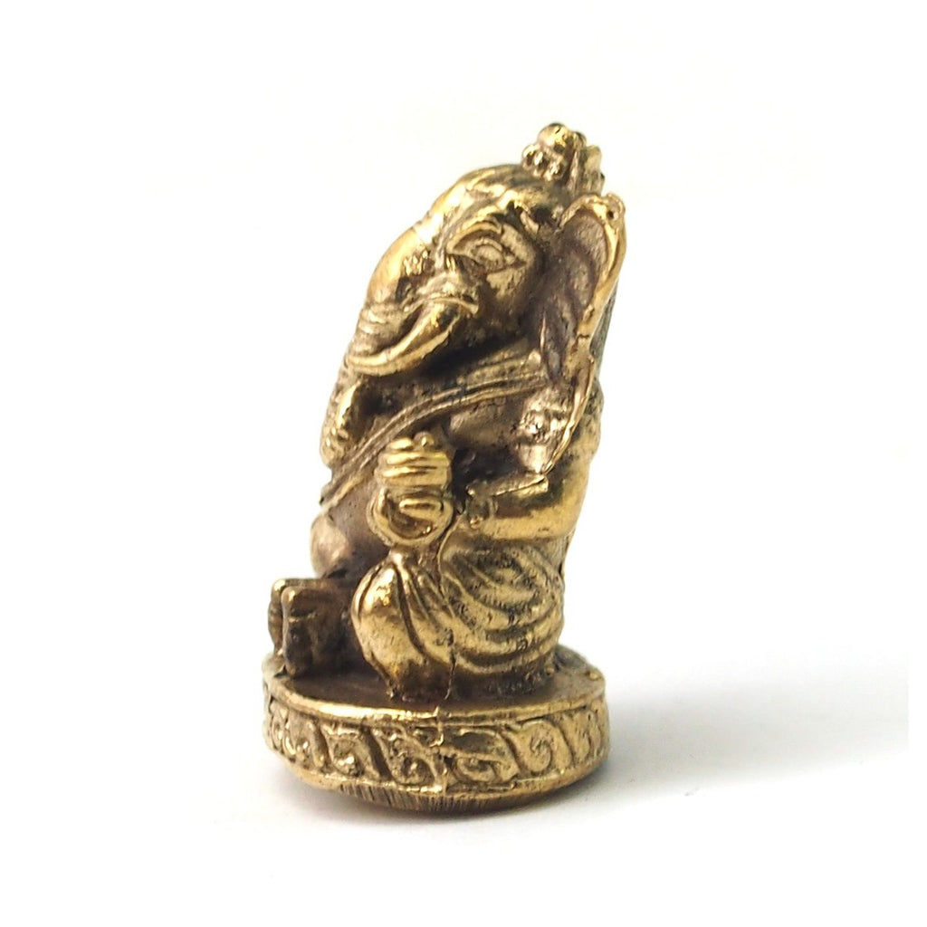 Ganesha Seated  Brass Statue