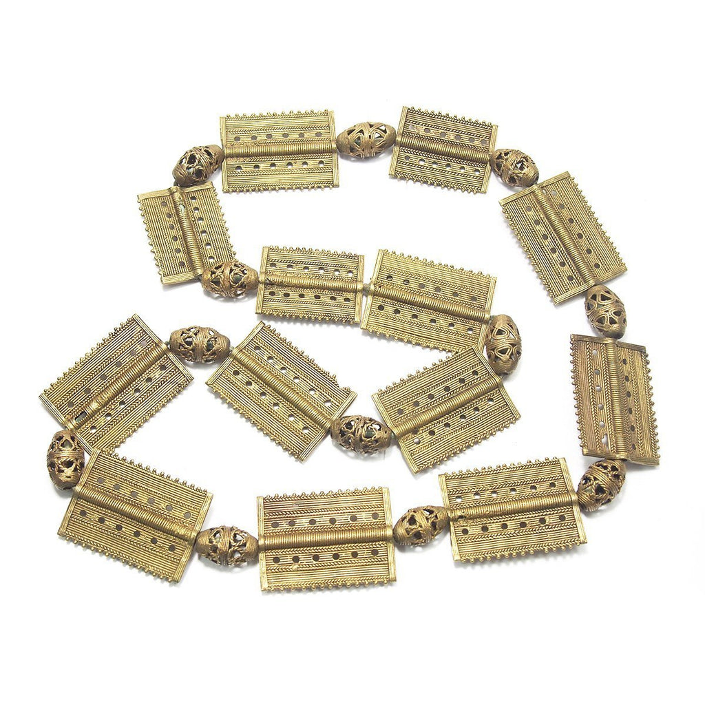 Baoule Heirloom Brass Lost Wax Cast Prestige Beads, E