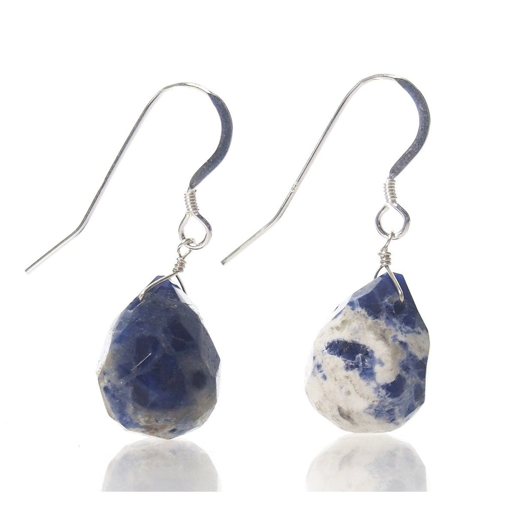Sodalite Earrings with Sterling Silver French Earwires