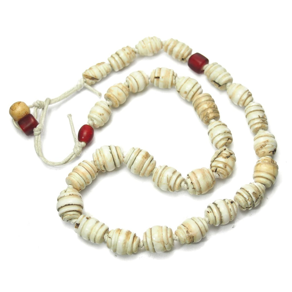 Arca Shell "Sacred Shank" Carved Barrel Shape Heirloom Beads