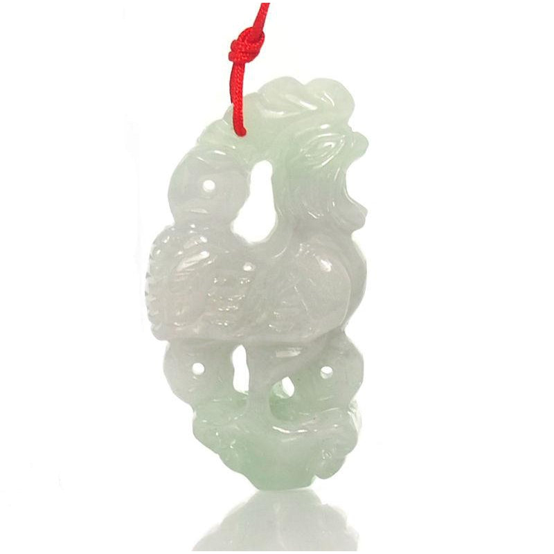 Jade Zodiac Rooster Pendant- Large