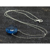 Blue Topaz Pendant Necklace On Sterling Silver Chain With Sterling Silver Trigger Clasp