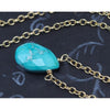 Sleeping Beauty Turquoise Necklace on Gold Filled Chain and Gold Filled Trigger Clasp