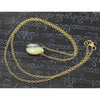Yellow Opal Necklace On Gold Filled Chain With Gold Filled Trigger Clasp