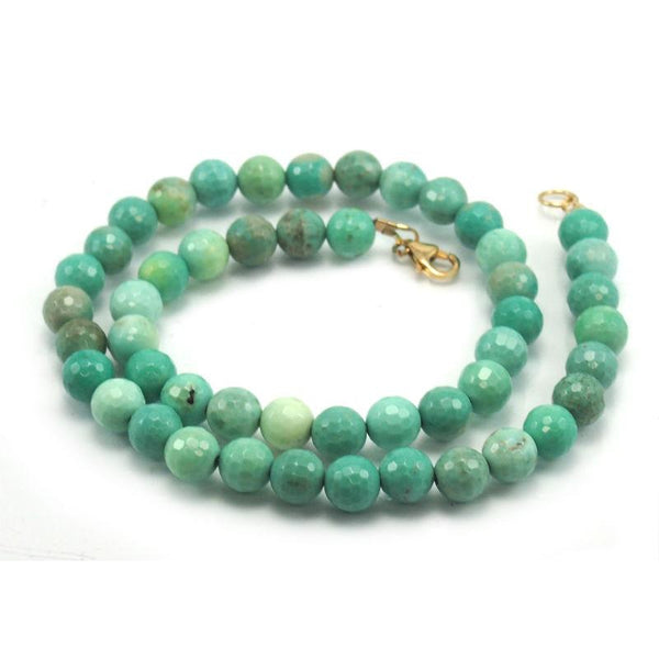 Chrysoprase Necklace with Gold Filled Trigger Clasp
