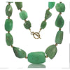 Chrysoprase Necklace with Gold Plated Toggle Clasp