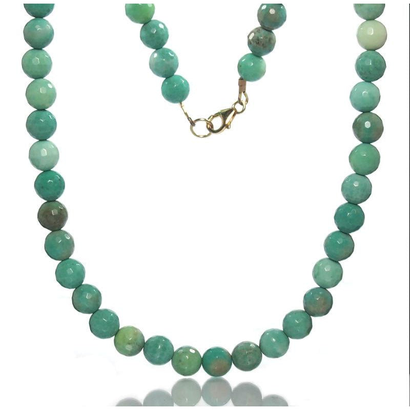 Chrysoprase Necklace with Gold Filled Trigger Clasp